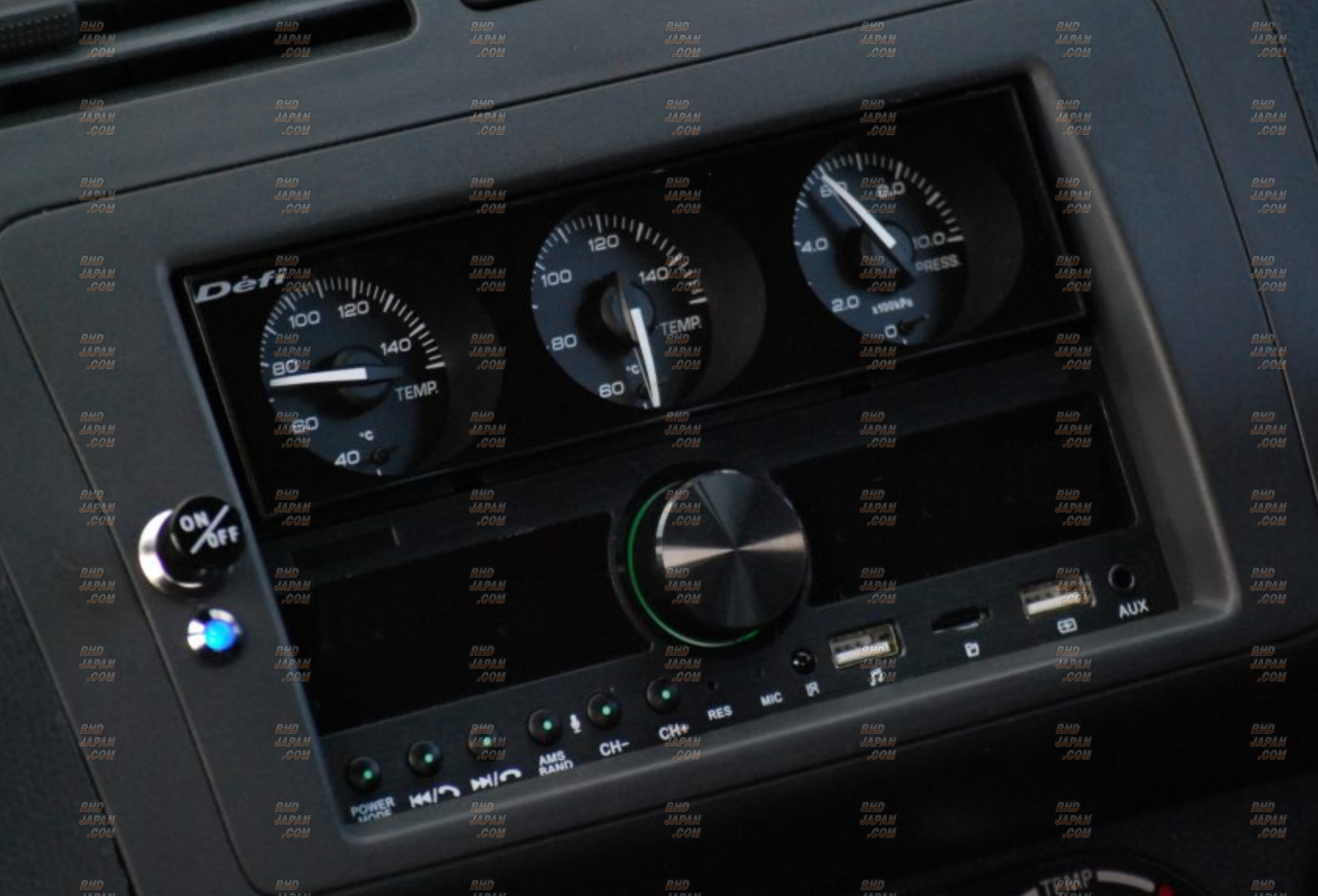 Defi DIN-Gauge Style98 Hommage 3 Meter Combination - White